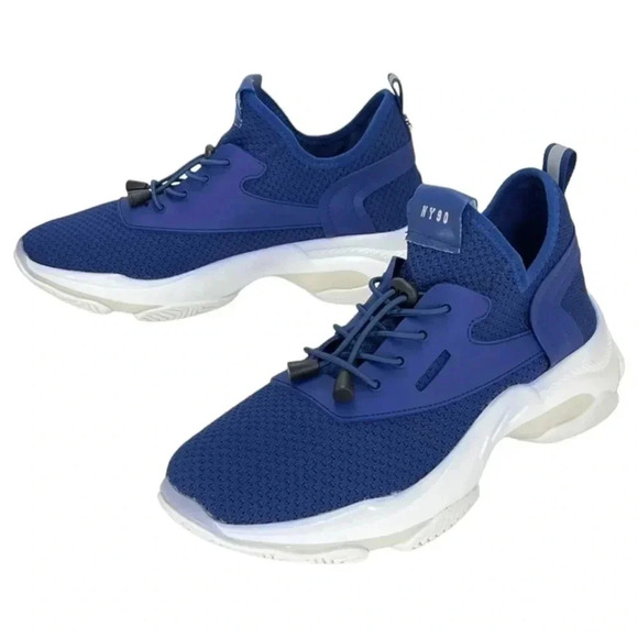 Steve Madden Impact Navy Mesh Mid Top Mens Fashion Sneakers Size 7.5M - Picture 7 of 12